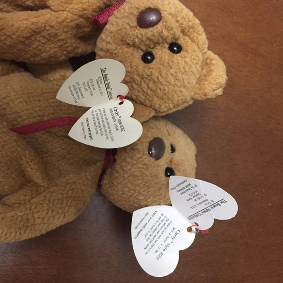 Vintage ty beanie babies Retired curly bears - Picture 2 of 8